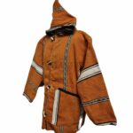 Bajamult 003 Moroccan Cashmere Wool Blend Orange Hooded Baja Jacket 175233