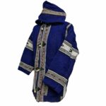 Bajamult 005 Moroccan Cashmere Wool Blend Blue Hooded Baja Jacket 183547