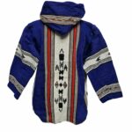 Bajamult 005 Moroccan Cashmere Wool Blend Blue Hooded Baja Jacket 183714