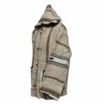 Bajamult 014 Moroccan Cashmere Wool Blend Beige Hooded Baja Jacket 202131