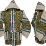 Bajamult 016 Moroccan Cashmere Wool Blend Beige Gold Hooded Baja Jacket 204253