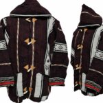 Bajamult 019 Moroccan Cashmere Wool Blend Dark Burgundy Hooded Baja Jacket 213100