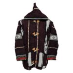 Bajamult 019 Moroccan Cashmere Wool Blend Dark Burgundy Hooded Baja Jacket 213101