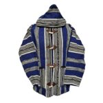 Bajamult 020 Moroccan Cashmere Wool Blend Royal Blue Hooded Baja Jacket 205807