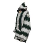 Bajamult 021 Moroccan Cashmere Wool Blend Green Off White Hooded Baja Jacket 203858