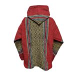 Bajamult 032 Moroccan Cashmere Wool Blend Beige Red Hooded Baja Jacket 205435