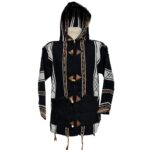 Bajawpc 3 Luxury Black Multi Striped Moroccan Cashmere Wool Blend Baja Jerga Jacket With Zipper (11)