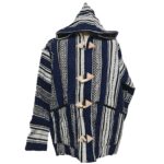 Bajawpc 99 Luxury Blue Multi Striped Moroccan Cashmere Wool Blend Baja Jerga Jacket With Zipper (4)