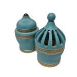 Bakh 6014 Ceramic Incense Bakhoor Burner, Aqua Blue Burner High Quality Magnetic Top Turq Pic5 (2)