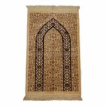 Baraka 005 New Safa Islamic Floral Design Prayer Mat From Turkey Beige Maroon Prayer Mat Habibicollections