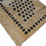 Baraka 006 New Safa Islamic Floral Design Prayer Mat From Turkey Black