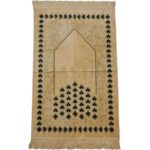 Baraka 006 New Safa Islamic Floral Design Prayer Mat From Turkey Green