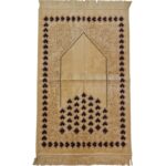 Baraka 006 New Safa Islamic Floral Design Prayer Mat From Turkey Maroon