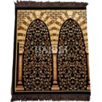 Baraka4ppl 00bar Extra Large Maroon Grey Green Brown Beige Islamic Prayer Mat Musallah Janamaaz (4 People) (1)