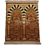 Baraka4ppl 00bar Extra Large Maroon Grey Green Brown Beige Islamic Prayer Mat Musallah Janamaaz (4 People) (2)