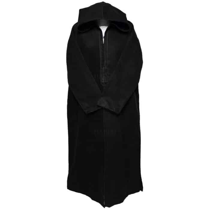 Bgmncshwl 001 Men’s Cashmere Wool Thick Black Long Sleeve Moroccan Hooded Thobe Jubba Djellaba (6)