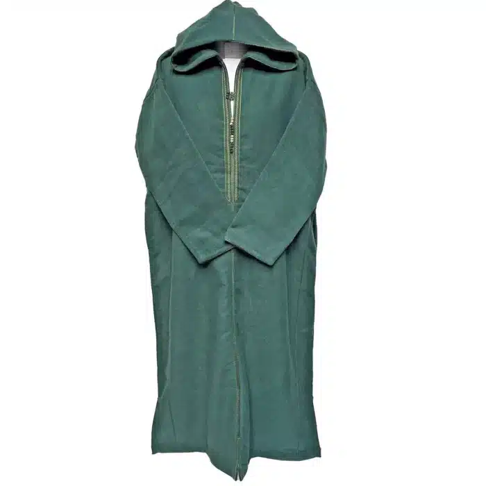 Bgmncshwl 001 Men's Cashmere Wool Thick Green Hooded Long Sleeve Moroccan Thobe Jubba Djellaba (4)