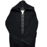 Bgmncshwl 0031 Men’s Cashmere Wool Thick Black Long Sleeve Moroccan Hooded Thobe Jubba Djellaba (11)