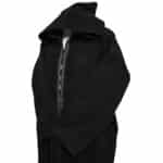 Bgmncshwl 0031 Men’s Cashmere Wool Thick Black Long Sleeve Moroccan Hooded Thobe Jubba Djellaba (12)