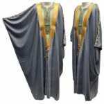 Bishtjum 002a Men’s Long Sleeves Arabian Bisht Olive Cloak Arab Dress Thobe Islam Robe Eid