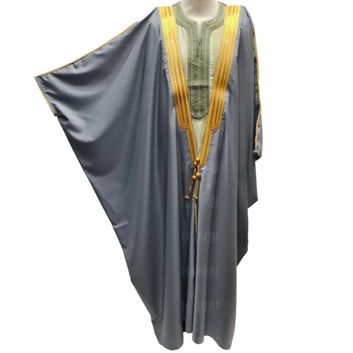 Bishtjum 002a Men’s Long Sleeves Arabian Bisht Olive Cloak Arab Dress Thobe Islam Robe Eid 153520