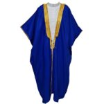 Bishtshlv 004 Men's Premium Short Sleeve Arabian Bisht Royal Blue Cloak Arab Dress Thobe Islam Robe Eid 092819