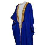 Bishtshlv 004 Men's Premium Short Sleeve Arabian Bisht Royal Blue Cloak Arab Dress Thobe Islam Robe Eid 092849