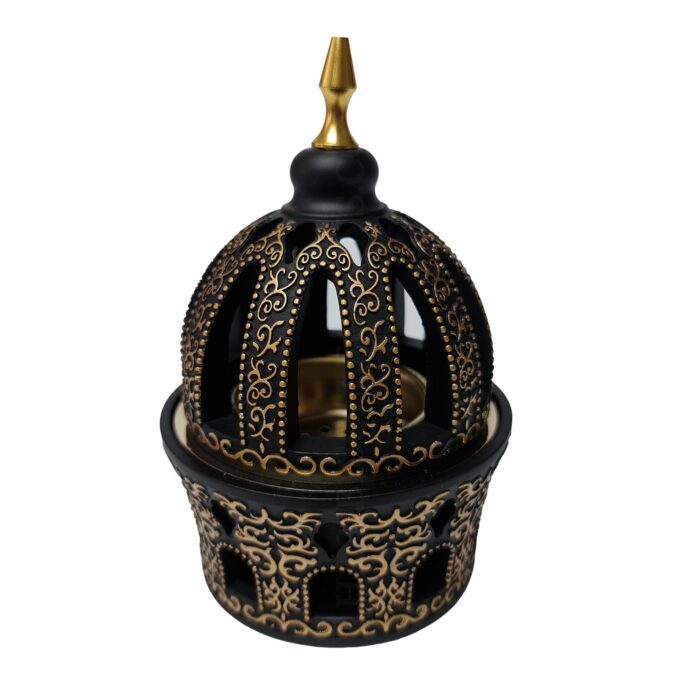 Bj001blk Ceramic Incense Bakhoor Burner,mabkhara ,burner High Quality Magnetic Top(7)