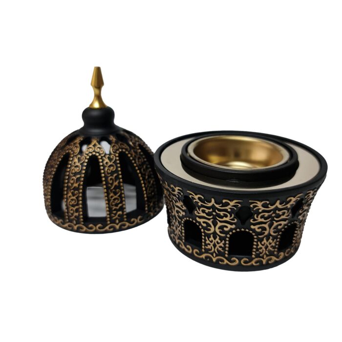 Bj001blk Ceramic Incense Bakhoor Burner,mabkhara ,burner High Quality Magnetic Top(8)