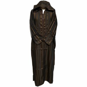 Brwnplystrhd 222 Men's Moroccan Brown Hooded Thobe Jubba Djellaba (47)