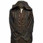 Brwnplystrhd 222 Men's Moroccan Brown Hooded Thobe Jubba Djellaba (50)