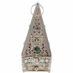 Bakh0744 Metal Silver Incense Bakhoor Burner High Quality Magnetic Top 0619 185530