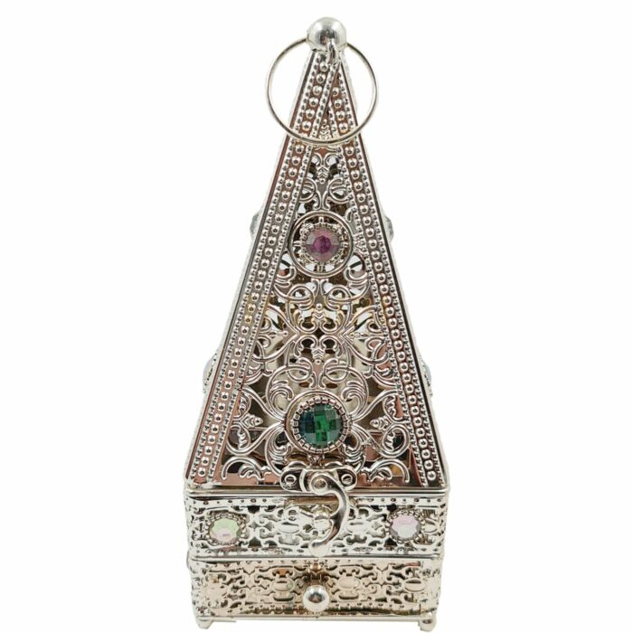 Bakh0744 Metal Silver Incense Bakhoor Burner High Quality Magnetic Top 0619 185530