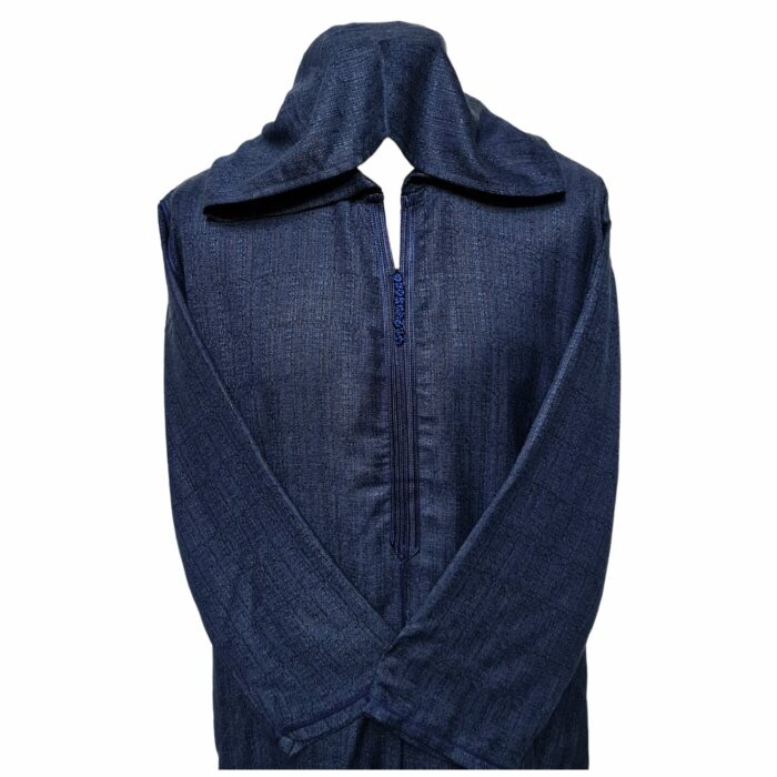 Moroccan Hooded Navy Blue Long Sleeve Thobe