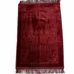 Sponge Padded Maroon Non-Slip Prayer Mat