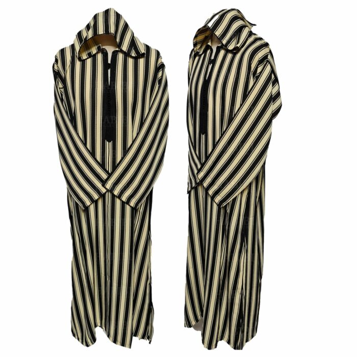 Vsml Hood 004 Mens Moroccan Long Sleeve Stripe Jubba Thobe 04 24t182601.111