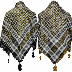 C1 Unisex Many Colours Grey Black Arab Head Scarf Wrap Arafat Keffiyeh Yashmagh