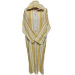 Cmwbgdwpc 010 Moroccan Cashmere Wool Blend Beige Mustard Striped Hooded Thobe Djellaba (5)