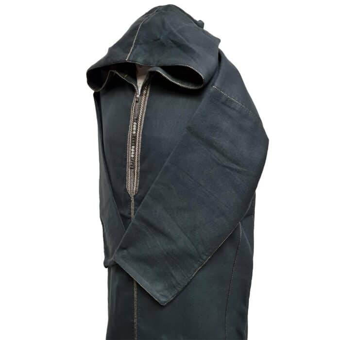 Cshmrwool 1pc005 Moroccan Super Warm Cashmere Wool Blend Grey Hooded Thobe Djellaba (8)