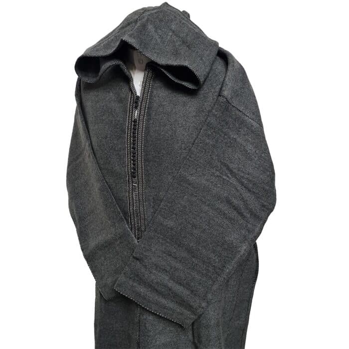 Cshmrwool Sea0023 Moroccan Super Warm Cashmere Wool Blend Grey Hooded Thobe Jubba Djellaba (4)