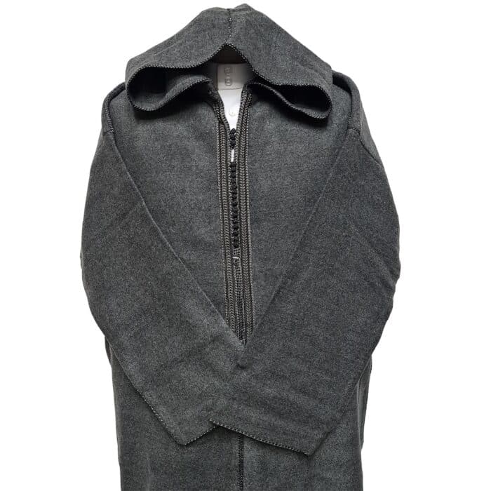 Cshmrwool Sea0023 Moroccan Super Warm Cashmere Wool Blend Grey Hooded Thobe Jubba Djellaba (7)
