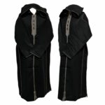 Cshwl 002 Black Moroccan Cashmere Wool Blend Hooded Thobe Habibi Collections (58)