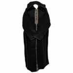 Cshwl 002 Black Moroccan Cashmere Wool Blend Hooded Thobe Habibi Collections (63)