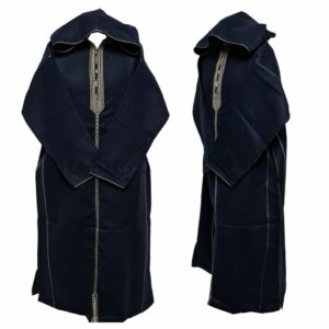 Cshwl 003 Navy Mens Moroccan Cashmere Wool Blend Hooded Thobe Habibi Collections (80)