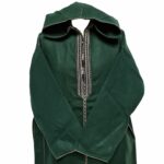 Cshwl 004 Green Mens Moroccan Cashmere Wool Blend Hooded Thobe Habibi Collections (95)