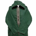 Cshwl 006 Green Mens Moroccan Cashmere Wool Blend Hooded Thobe Habibi Collections (12)