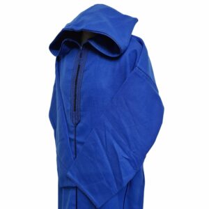 Cshwl 012 Royal Blue Moroccan Cashmere Wool Blend Hooded Thobe Habibi Collections Dark Royal