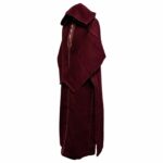 Cshwl 014 Maroon Moroccan Cashmere Wool Blend Hooded Thobe Habibi Collections Drk