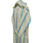 Ctnbgeblu 002 Cream Blue Cotton Moroccan Hooded Long Sleeve Thobe Djelleba (45)
