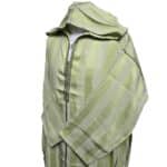 Ctnhd 001 Moroccan Cotton Blend Hooded Long Sleeves Green Thobe Jubba Djellaba (5)